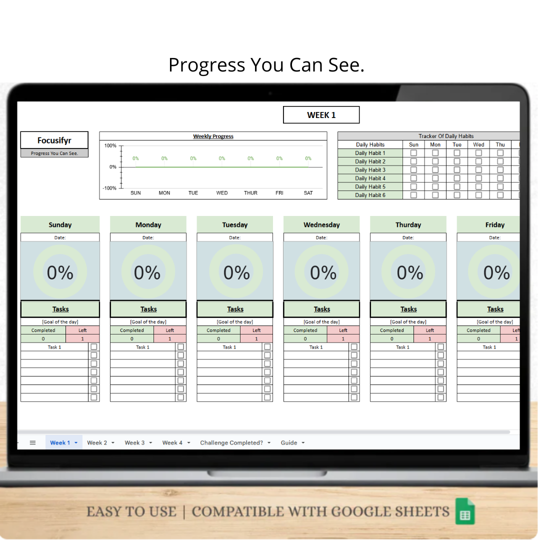 Focusifyr Tracking Sheet™