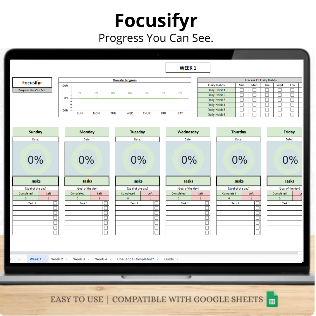 Focusifyr Tracking Sheet™